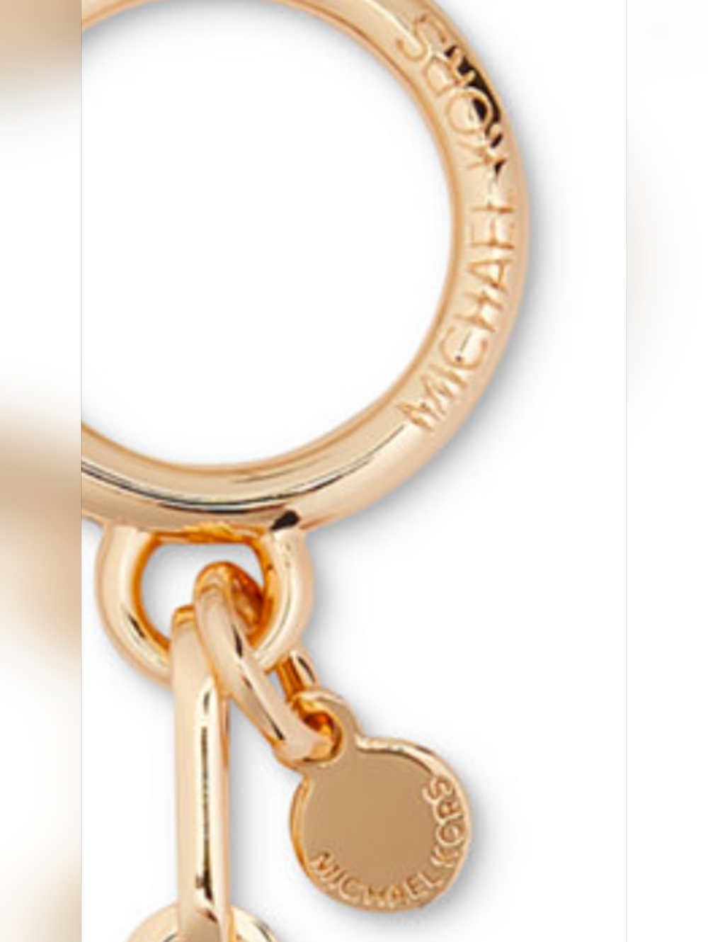 🆕 MICHAEL KORS Heart Pavé 18k Gold Plated Key Chain Charm - Picture 4 of 9